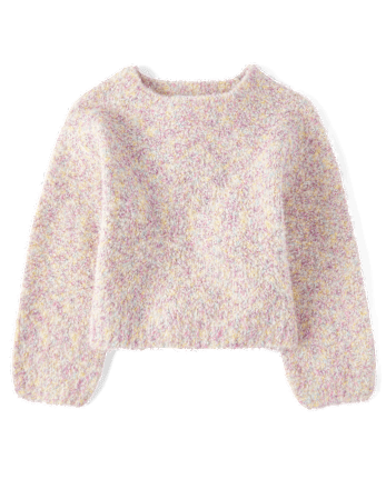 Girls Rainbow Eyelash Sweater