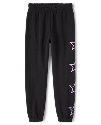 Girls Graphic Fleece Jogger Pants