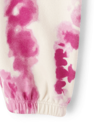 Girls Tie Dye Fleece Jogger Pants