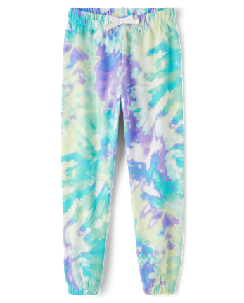Girls Print Fleece Jogger Pants