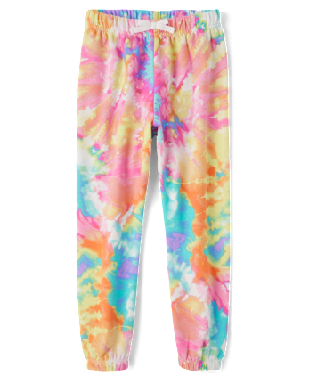 Girls Print Fleece Jogger Pants