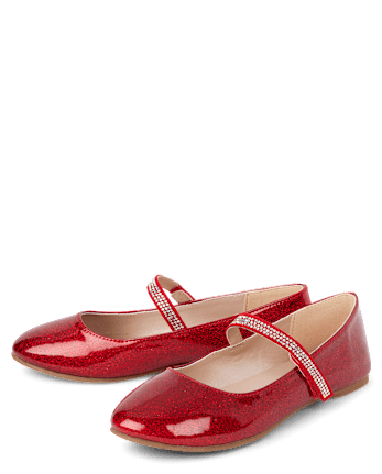 Girls Jeweled Glitter Ballet Flats