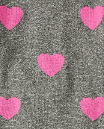 Robe pull coeur pour fille