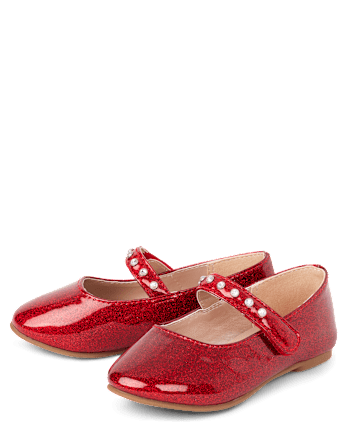 Toddler Girls Jeweled Glitter Ballet Flats