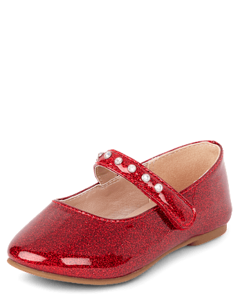 Toddler Girls Jeweled Glitter Ballet Flats