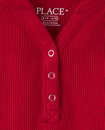 Haut Henley thermique pour filles