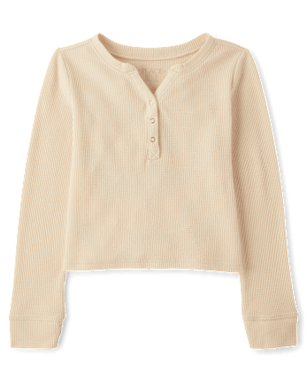 Haut Henley thermique pour fille