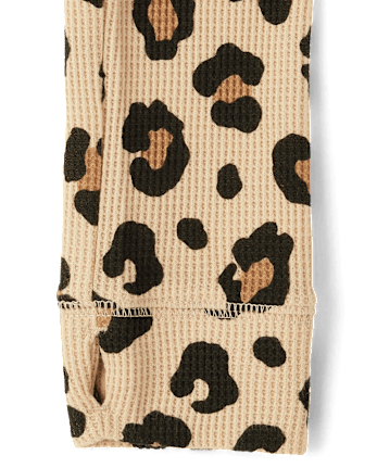Girls Print Thermal Henley Top