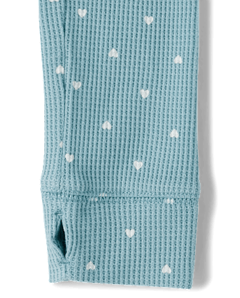 Girls Print Thermal Henley Top