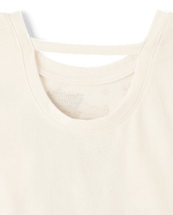 Girls Sequin Bar Back Graphic Top