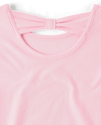 Girls Graphic Bow Back Top
