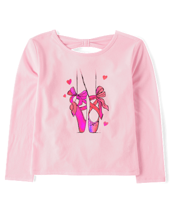Girls Graphic Bow Back Top