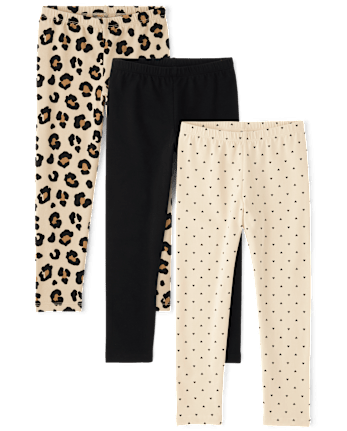 Girls Print Leggings 3-Pack