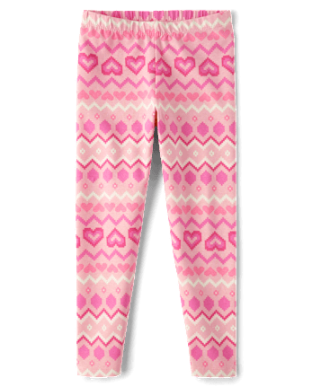 Girls Heart Fairisle Leggings