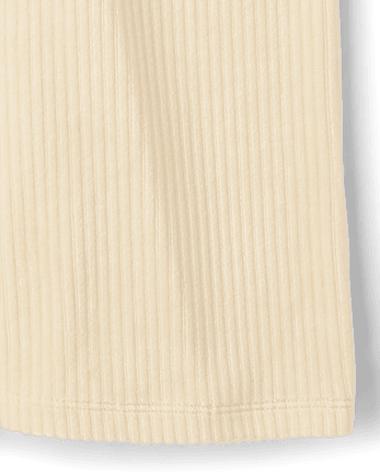 Girls Ribbed Velour Wide Leg Pants