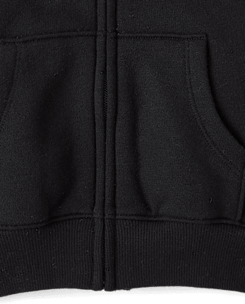 Girls Graphic Fleece Zip Up Hoodie