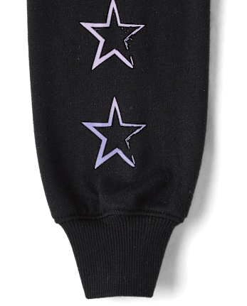 Girls Graphic Fleece Zip Up Hoodie