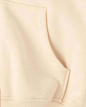 Girls Graphic Fleece Zip Up Hoodie