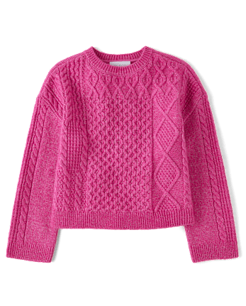 Girls Cable Knit Sweater