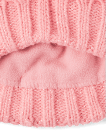 Girls Cable Knit 2-Piece Cold Weather Set