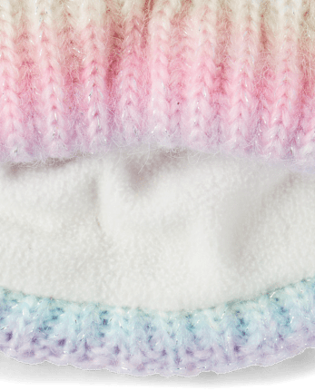 Toddler Girls Rainbow Ombre Cat 2-Piece Cold Weather Set