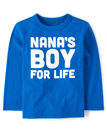 Baby And Toddler Boys Long Sleeve Nana's Boy Graphic Tee
