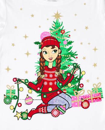 Girls Christmas Graphic Tee 2-Pack - MULTI CLR