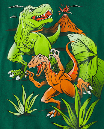 Boys Dino Volcano Graphic Tee