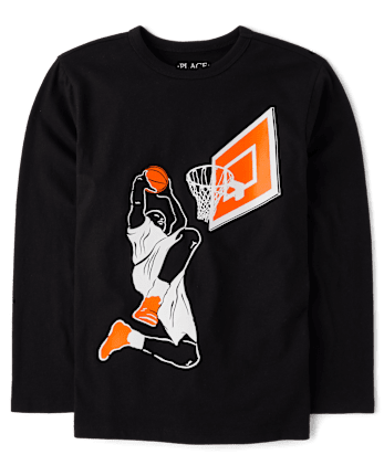 Boys Basketball Dunk Graphic Tee