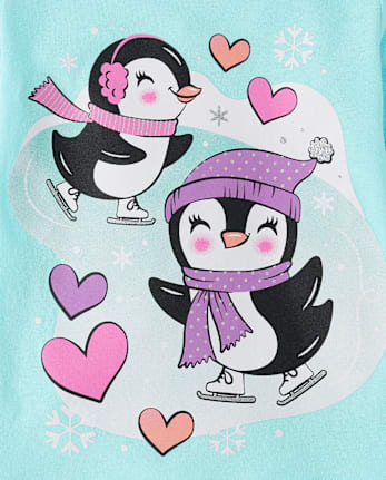 Bébé Et tout-petit, fille Winter Penguins T-shirt imprimé