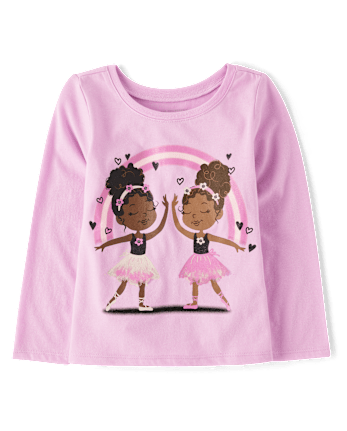 Baby And Toddler Girls Ballet Friends Graphic Tee