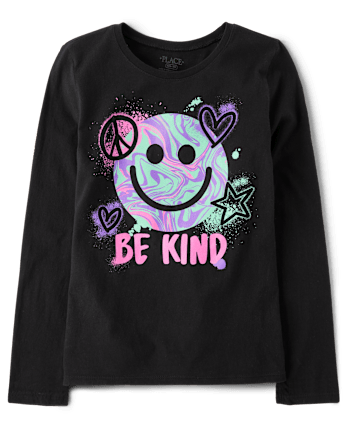Girls Be Kind Smile Graphic Tee