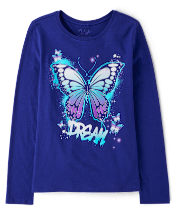 Girls Dream Butterfly Graphic Tee