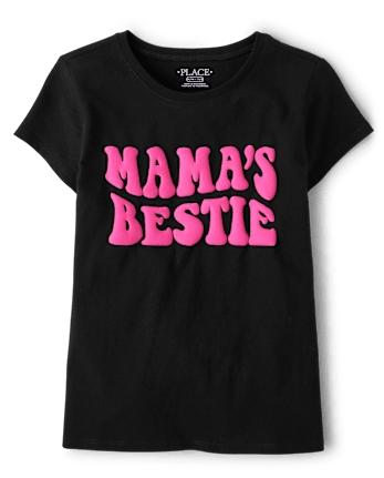 Girls Mama's Bestie Graphic Tee