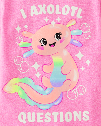 Baby And Toddler Girls Axolotl Graphic Tee