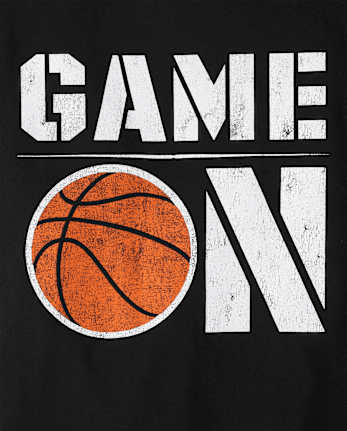 Boys Game On Basketball Graphic Tee