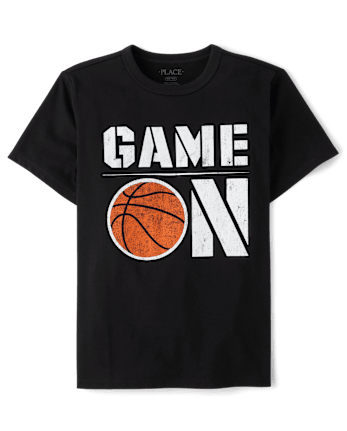 Boys Game On Basketball Graphic Tee