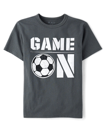 Boys Game On Soccer Graphic Tee