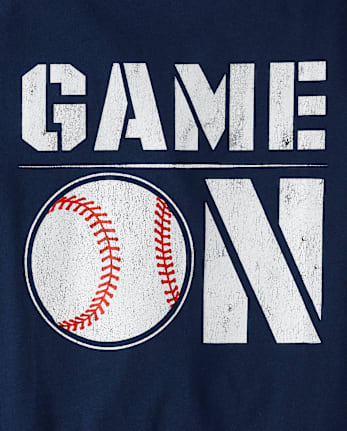 Boys Game On Baseball Graphic Tee
