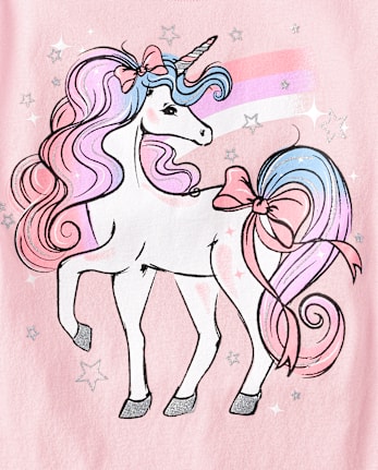 Girls Unicorn Graphic Tee