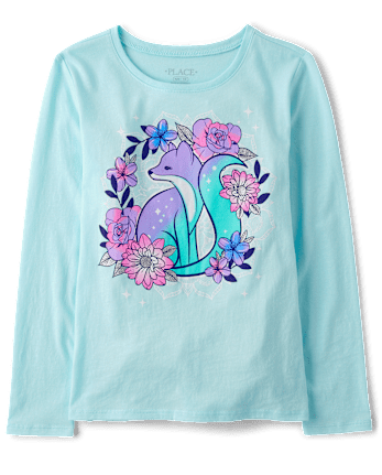 Girls Fox Graphic Tee