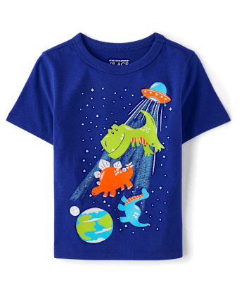 Baby And Toddler Boys Space Dino Graphic Tee