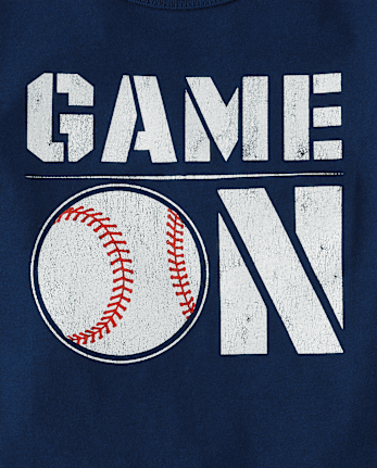 Baby And Toddler Boys Game On Baseball Graphic Tee