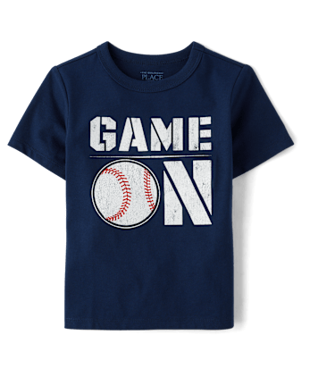 Baby And Toddler Boys Game On Baseball Graphic Tee