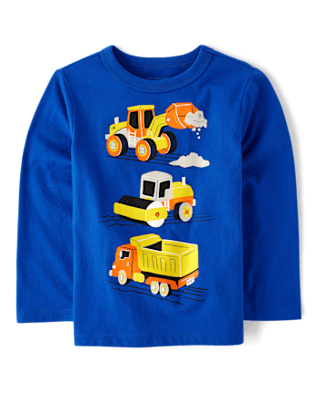Baby And Toddler Boys Construction Vehicles Graphic Tee