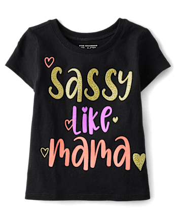 Baby And Toddler Girls Sassy Like Mama Graphic Tee