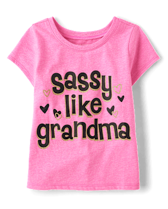 Baby And Toddler Girls Sassy Like Grandma Graphic Tee
