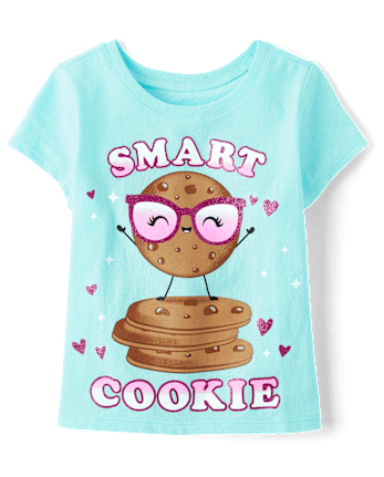 Baby And Toddler Girls Smart Cookie Graphic Tee