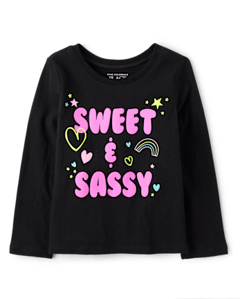 Baby And Toddler Girls Sweet Sassy Graphic Tee