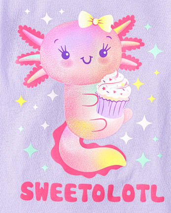 T-shirt graphique Axolotl Dessert pour bébé et petite fille